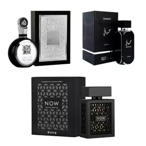 (3pc Bundle Pack) Hayaati + Fakhar Men + Rave Now Men by Lattafa EDP Spray, 3.4oz