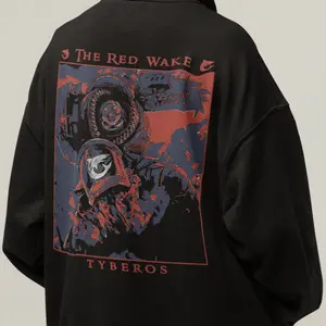 Warhammer 40K Tyberos The Red Wake Hoodie | Carcharodons Astra Space Marines Pullover | Grimdark Warhammer Apparel | Cozy Unisex Sweatshirt for Tabletop, Lore & Shark Fanatics