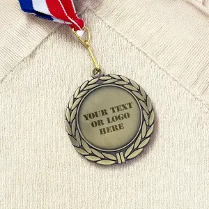 Custom Bronze Medals - Personalized Award Medals 2x2 Inches Engraved with Your Text or Logo Perfect for Tournaments Competitions and Special Events, Anniversary Gift, Race Gift, Funny Gift