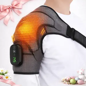 Heated Shoulder and Neck Massager with Adjustable Electric Vibration Therapy — Deep Tissue Back, Neck & Shoulder Pain Relief Device for Muscle Relaxation, Fascia Release, Stress Reduction, and Everyday Body Care
