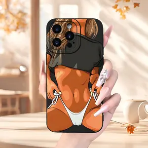 Creative and beautiful trendy female pattern, trend hot-selling male and female matte texture mobile phone case with comfortable grip for iPhone 17 Air 16 15 14 13 12 11 Pro Max Plus