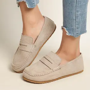 Women’s Penny loafers flats, slip-on casual comfortable flat shoes, comfortable non-slip walking loafers for daily and office wear