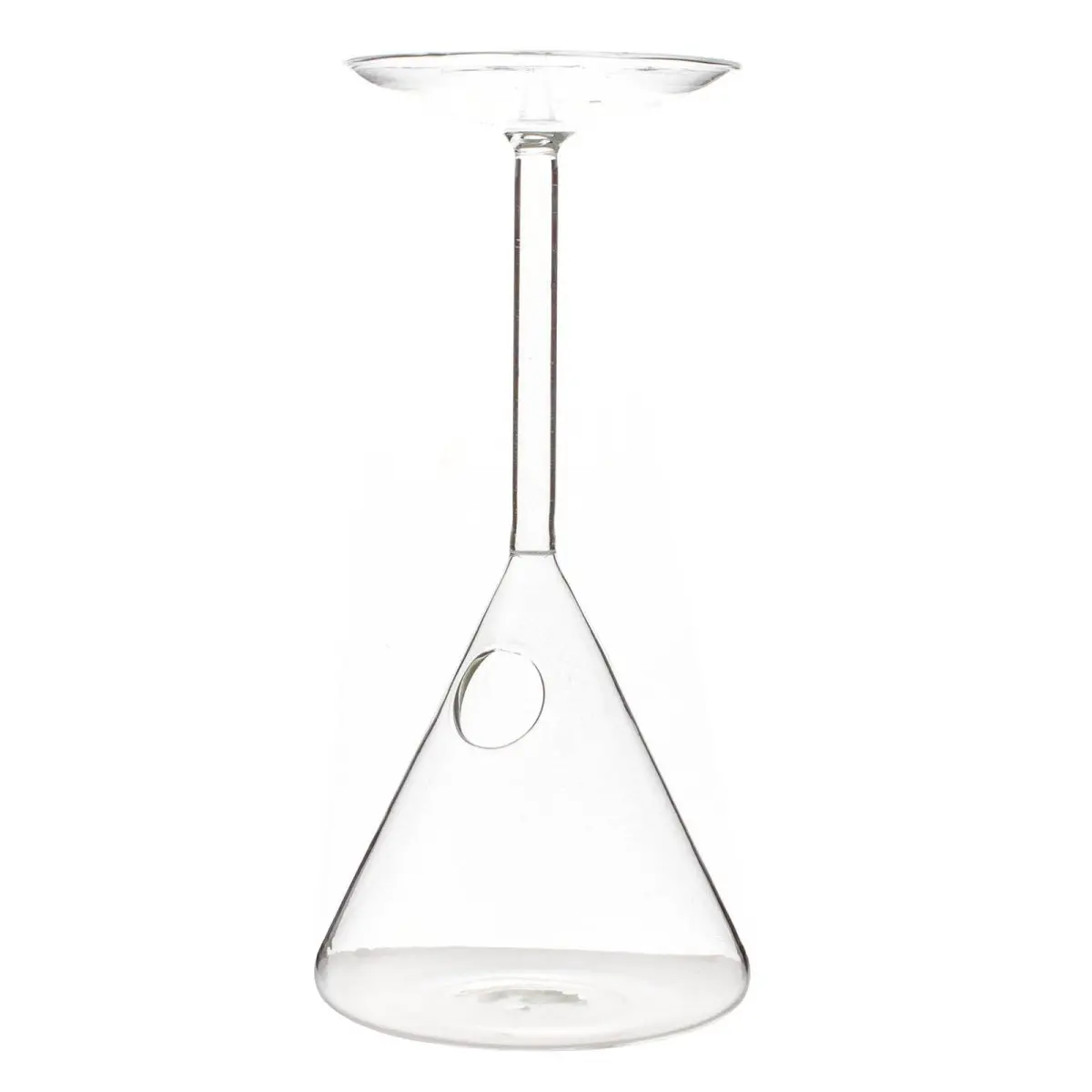 BarConic® 10oz Upside Down Cocktail Glass - 8.5" H x 4" Base Diameter, Crystal-Clear Kitchen Drinkware Glasses for Quiet Evening Mixology Journey Colorful Cocktails