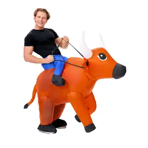 PTS Inflatable Costume, Blow Up Bull Costume for Halloween Inflatables Cosplay Party (Adults)