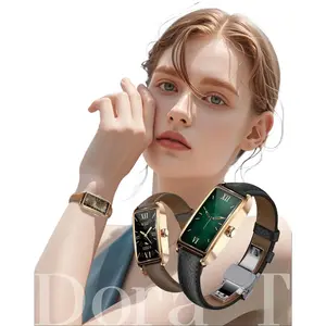 2026 NEW Elegant Leather Strap Smart Watch for Women  Waterproof | 12 Sports Modes Fitness Tracker - Stylish & Cute for Workouts