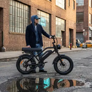 This e-bike is equipped with a 1150W peak motor, reaching a top speed of 21.6 mph and a range of 50–56 miles.It effortlessly handles urban roads, making it perfect for daily commutes and campus travel.Features 16-inch × 4.0 fat tires for stable riding.