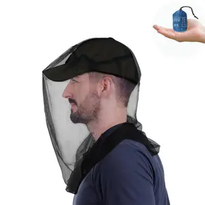 Mosquito Head Net for Insect, 1 Pack, Fly & Bug Protection | Ultra Large & Long, Extra Fine Holes for Camping, Hiking, Fishing, Gardening, Safari, Outdoor, Fits All Hats for Men & Women