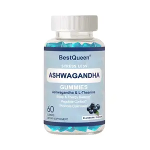 BestQueen Blueberries Soothe Emotions Gummies,Blueberries Soothe Emotions Daily Supplements,Vitamin C,Vitamin D,Ashwagandha,Pectin,daily Supplements,Healthcare Beauty Dietary Edible.Sleep& Energy BalanceRegulate CortisolPromote Calmness
