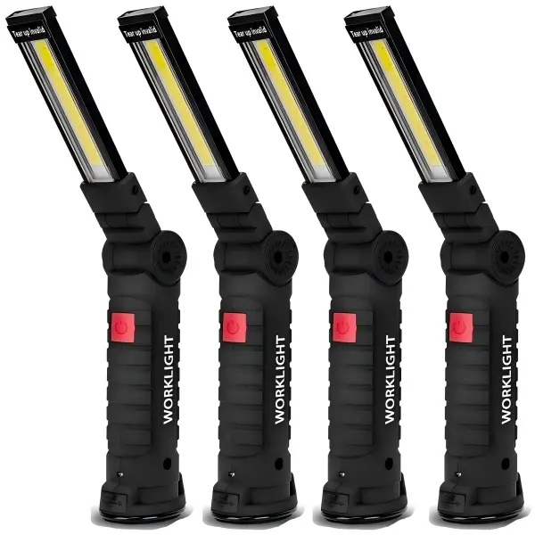 ZANOID Rechargeable LED Work Light with Modern Hard Rubber Build, 5 Modes, 360-Degree Rotatable Magnetic Base – for Car Repair, Camping, Fathersdaygift (Sports & Outdoor Camping & Hiking Lights & Lanterns)