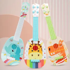 Mini Elephant & Hippopotamus & Giraffe Design Ukulele Toy, 1 Count Early Education Musical Toy, Educational Music Instrument for Kids, Guitar Game Gift, Affordable Guitar