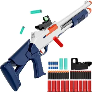Toy Gun Models Foam Blasters 33-Inch Soft Bullet Shotgun Empty Shell Ejecting Design with 10 Shell 40 Soft Darts Perfect for Indoor and Outdoor Play