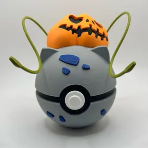 Decorative Halloween Bulbasaur Themed Pokeball collectible figurine Guy Ornaments