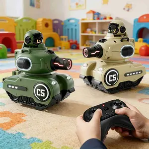Remote Control Battle Tanks Set, Stable Control, Simulated Shooting, Sound Effects, Unisex, Kids Birthday Party Gift, Requires Aa Batteries, RC Tank