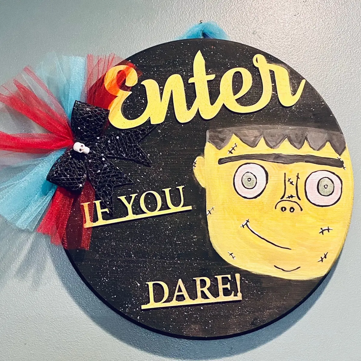 Frankenstein door hanger