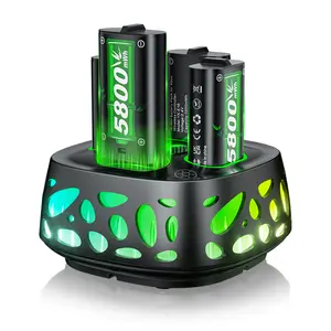 Ukor 5800mWh×4 Xbox Controller Rechargeable Battery Pack with LED Fast Charging Station/Dock, Compatible with Xbox Series S/X, Xbox One S/X,  Xbox One, Xbox One Elite Console Smartphone game console controller