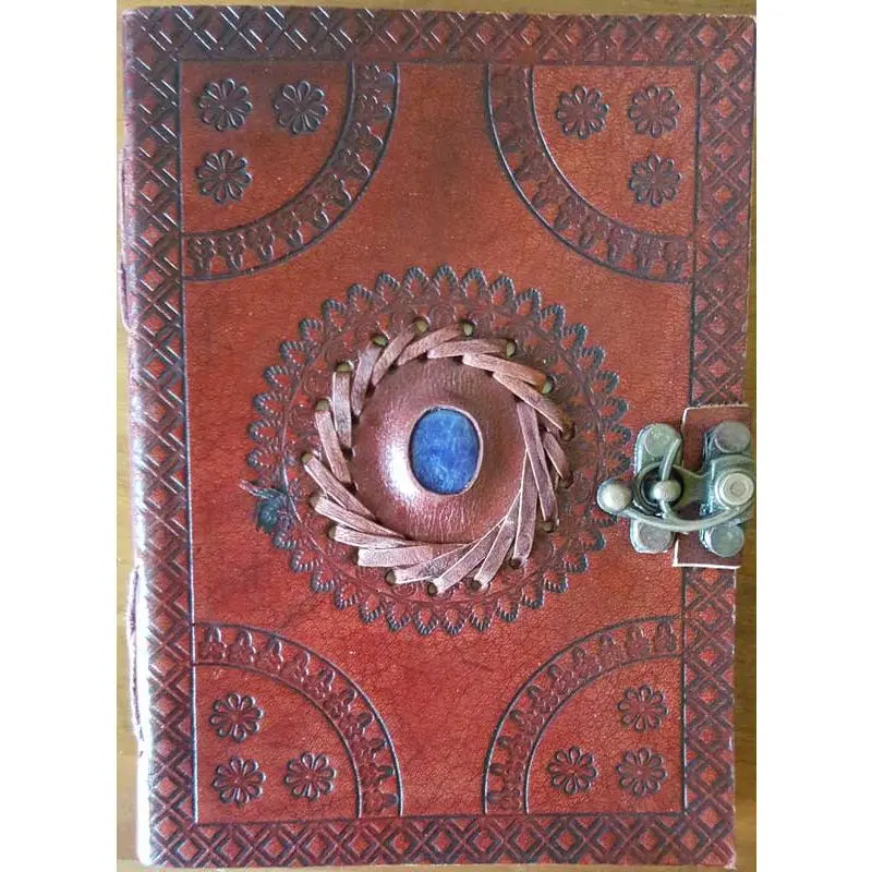 God's Eye Embossed Leather Journal — 5" x 7" with Latch