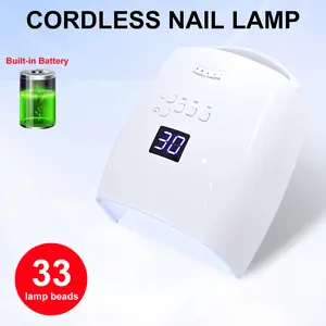New Portable Rechargeable Handheld Nail Dryer Lamp with 66W UV LED Light, Detachable Base and Handle, Wireless Charging Nail Curing Machine for Nail Salons