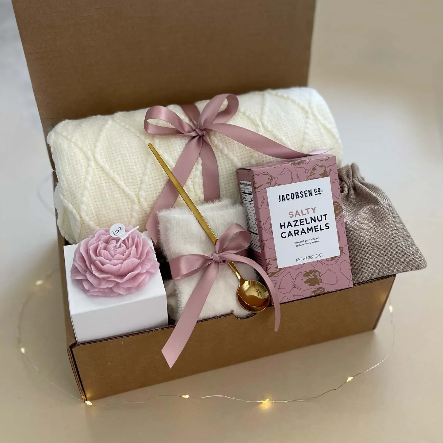 Get Well Gift with Blanket & Socks | Care Package for Her Comfort | Handmade Gift Basket for Her | Chemo Care Package