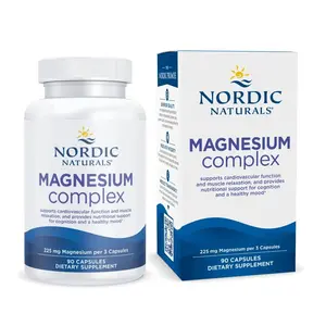 Nordic Naturals Magnesium Complex - Unique Chelated Tri-Magnesium Formula, 90 Ct Enhances Absorption, Supports Heart Health, Non-GMO, Vegan