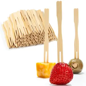 200 Bamboo Appetizer Forks, 3.5