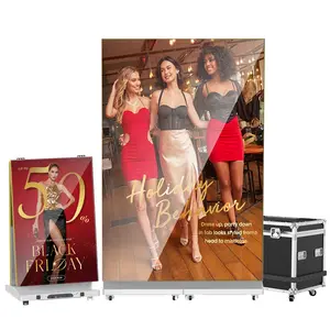 MWE LED Digital Signage Display with Flight Case, P1.86 Spliceable LED Poster Screen with Publishing System, Foldable Advertising Display Kiosk for Events and Rentals, WiFi/USB/HDMI (1 Panel)