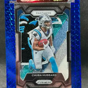 Chuba Hubbard Panthers 3D Sports Card, Handmade Prizm Shadowbox Art Gift
