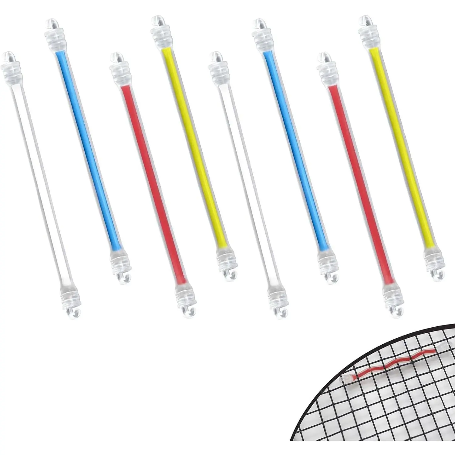 8 pcs Tennis Racket Dampener, Racket Shock Absorber to Reduce Vibration, Tennis Racquet Vibration Dampener, Racquet Accessories for Tennis Player Sports Favor-4 Colors