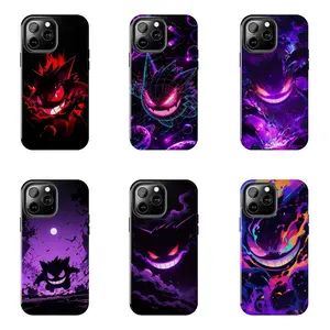 Shadow Gengar Pokemon Anime Case for iPhone 17-7 Pro Max Plus & Samsung Galaxy S25-S21 Ultra Plus - Galactic Manga Aesthetic Phone Cover unisex