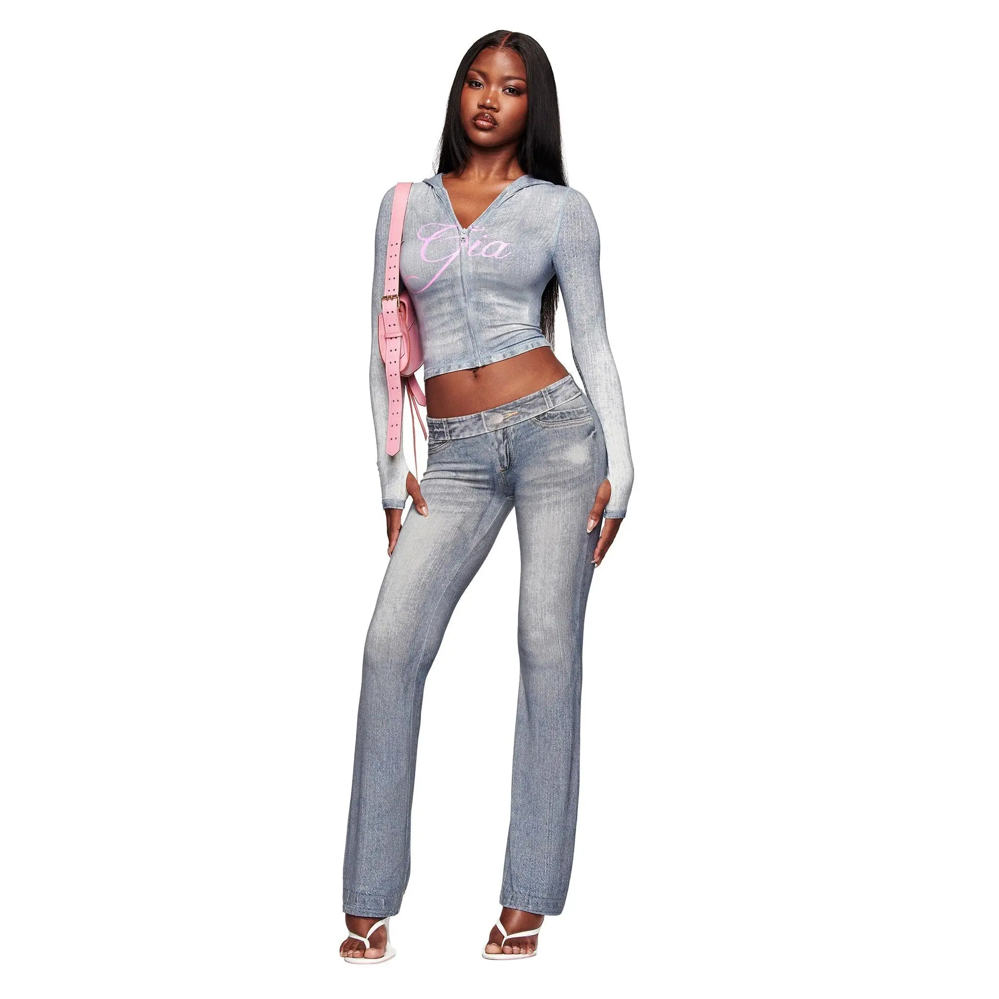 BLARE TRACKPANT - DENIM TROMPE L'OEIL