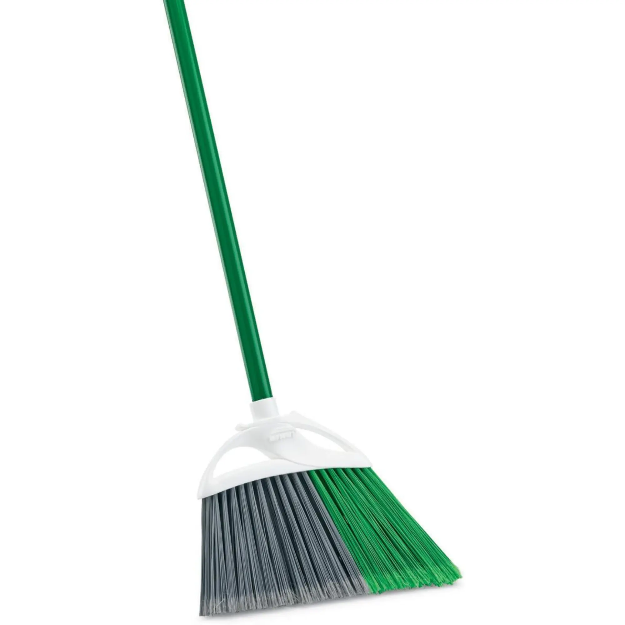 Libman Precision Angle Broom with Recycled Fibers - Indoor & Outdoor Cleaning Tool for Sweeping Dust, Dirt, Hair, Sweep
