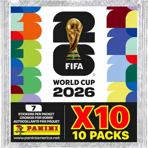 Panini Official FIFA World Cup 2026 Sticker Packs - 10 Total, 7 Stickers Each