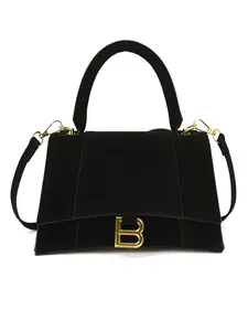 Elegant Handbag with Gold Accents, Adjustable Shoulder Strap, Versatile Casual Crossbody Bag for Daily Use