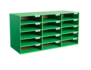 15-Compartment Cardboard Literature File Organizer