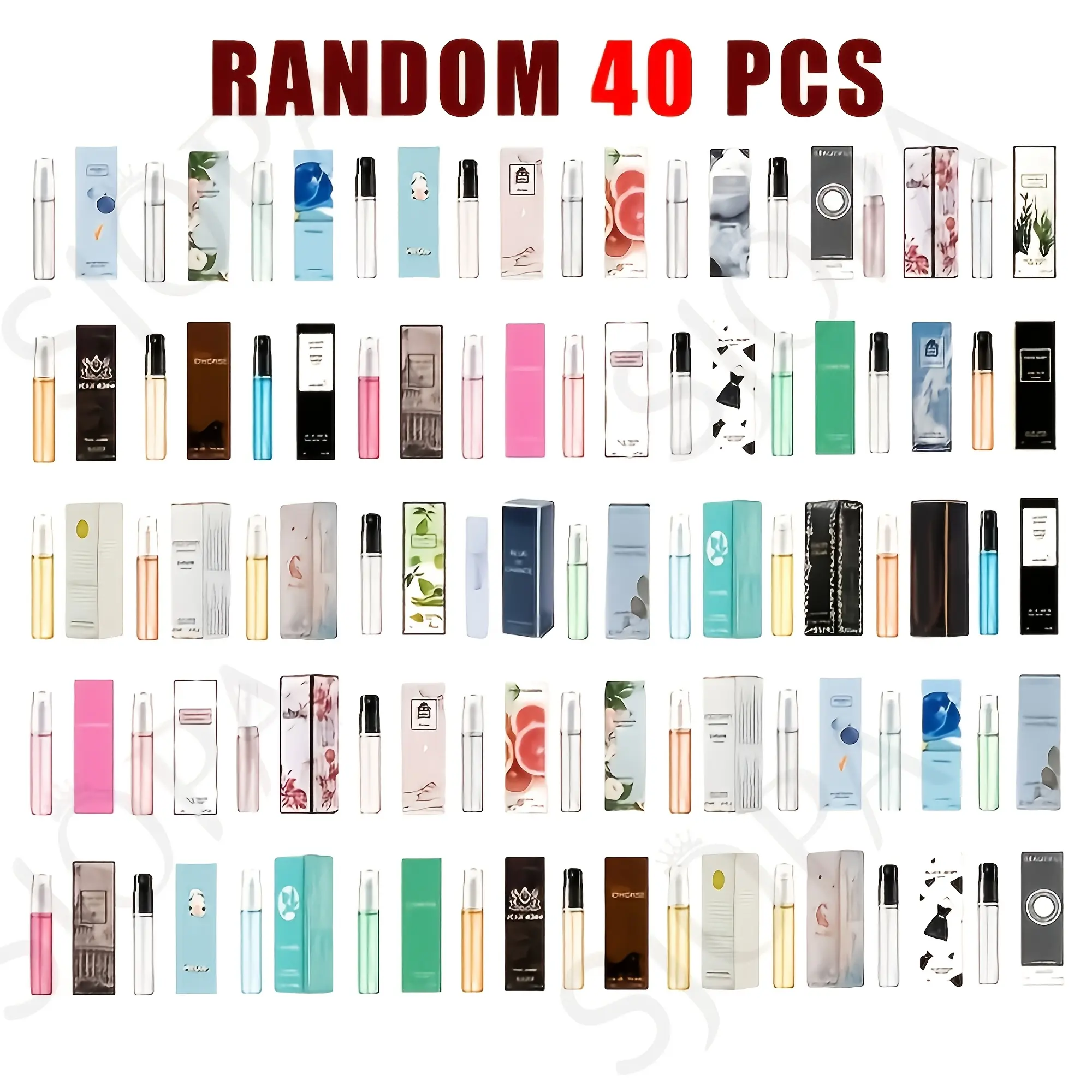40PCS Women's Long-Lasting Mini Perfume Bottles - 5-10% Fragrance Spray, Suitable for Daily Wear and Gifting, Compact and Portable (Floral/Fruity/Woody/Musk Scents) - Ideal Choice for Perfume Lovers, Gifts for Women's Birthdays/Anniversaries