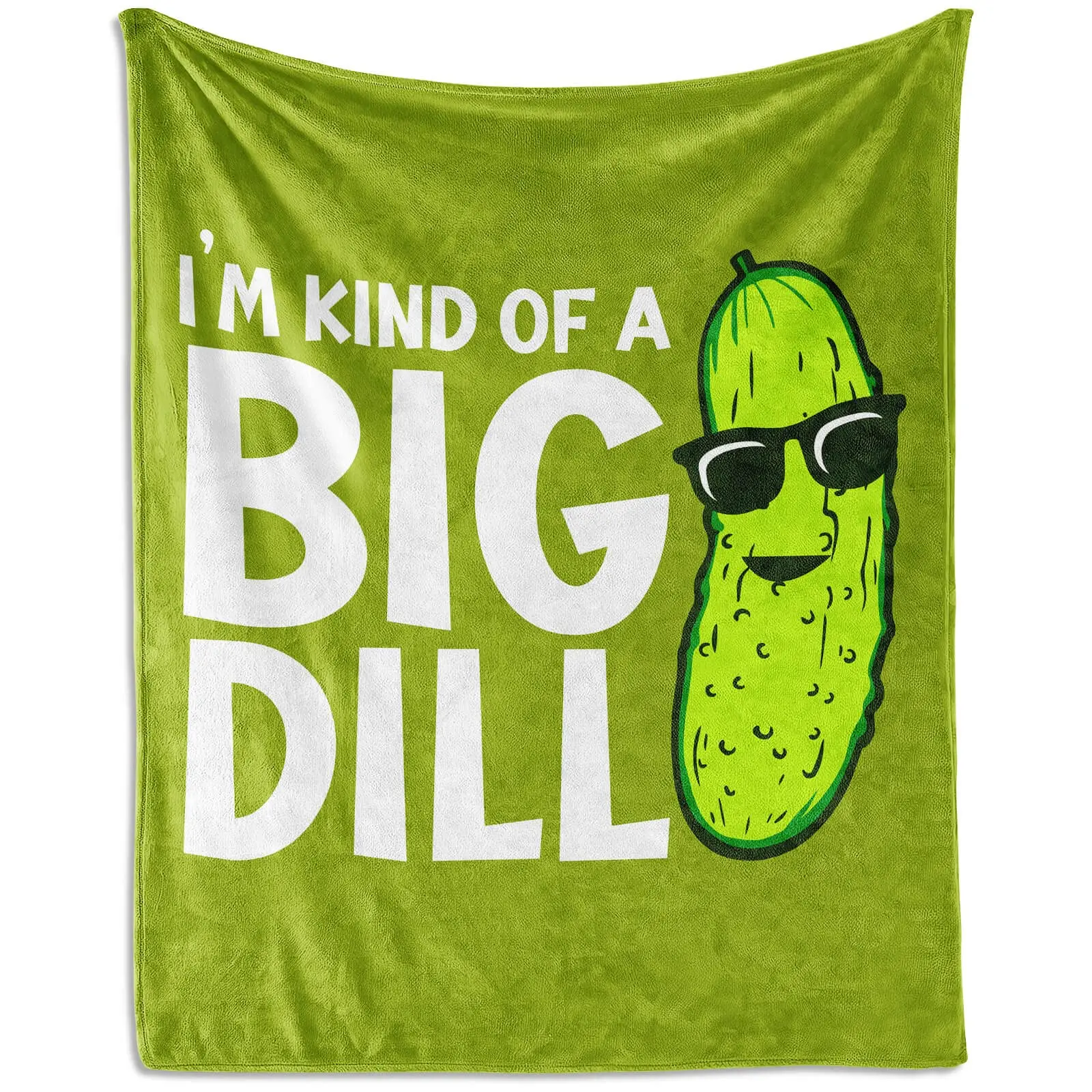 FJTP Pickle Funny Throw Blanket for Young Adults Men Women Boy Girl Gift Soft Fluffy Cozy Fuzzy Plush Flannel Blankets Gift - Novelty Blanket Throws for Bed, Sofa, Bedroom Chairs Dorm Winter