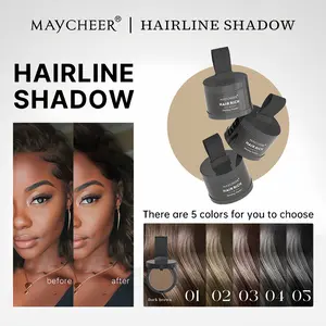 MAYCHEER Hairline Powder - Instant Gray Root Touch Up & Hair Volume Enhancer - Waterproof, Sweatproof, Safe Formula with Mirror & Sponge - Perfect for Thin Hair & Receding Lines