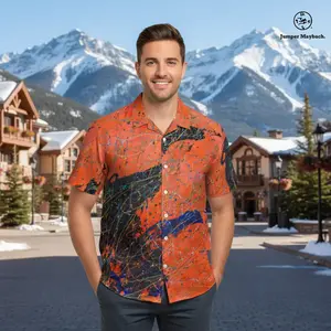 Orange Eclipse Resort Unisex Shirt by Jumper Maybach®