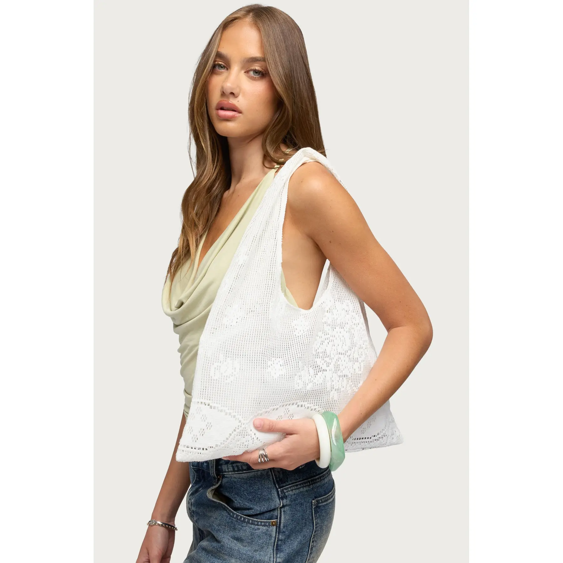 Floral Crochet Tote Bag Floral Crochet Tote Bag