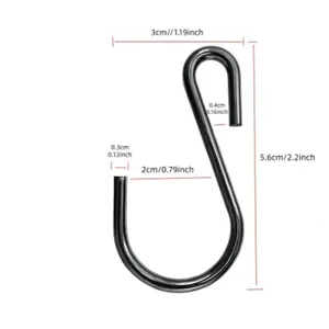 10 Pack Mini S Shape Hooks, Small Metal Hooks for DIY Crafts, Meat Hanger, Jewelry, Keychain, Name Tags