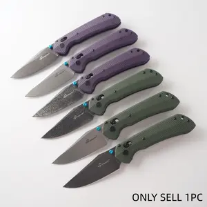 1pc Camping Picnic Knife, Multi-Functional Lightweight Edc Pocket Knife, High-Quality Damascus Steel Blade, Multi Purpose Tool, Ideal for Camping, Fishing, Travel