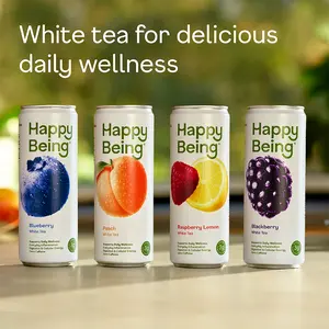 Happy Being White Tea Variety 8 Pack — Blueberry, Peach, Blackberry & Raspberry Lemon
