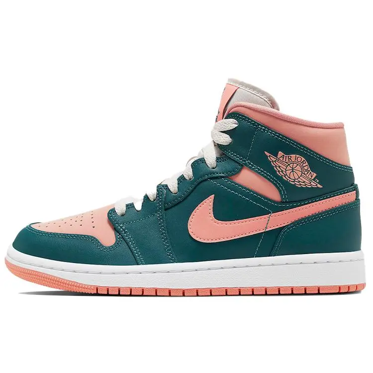 Jordan Air 1 Mid Dark Teal Green' Retro Basketball Shoes Women's BQ6472-308