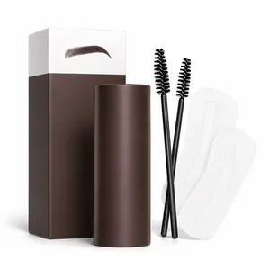 Eyebrow Stamp Kit with 10 Stencils, Waterproof Brow Powder Stamp for Natural Defined Brows, Easy Eyebrow Shaping Makeup Tool for Beginners