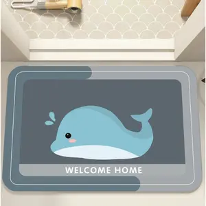 Soft Diatom Mud Water-Absorbent Bath Mat, Light Luxury Non-Slip Floor Rug for Bathroom, Toilet & Shower Entrance, Quick-Dry, Non-Slip, Laundry Room, Super Absorbent, Fro Bathroom Kitchen Shower Sink