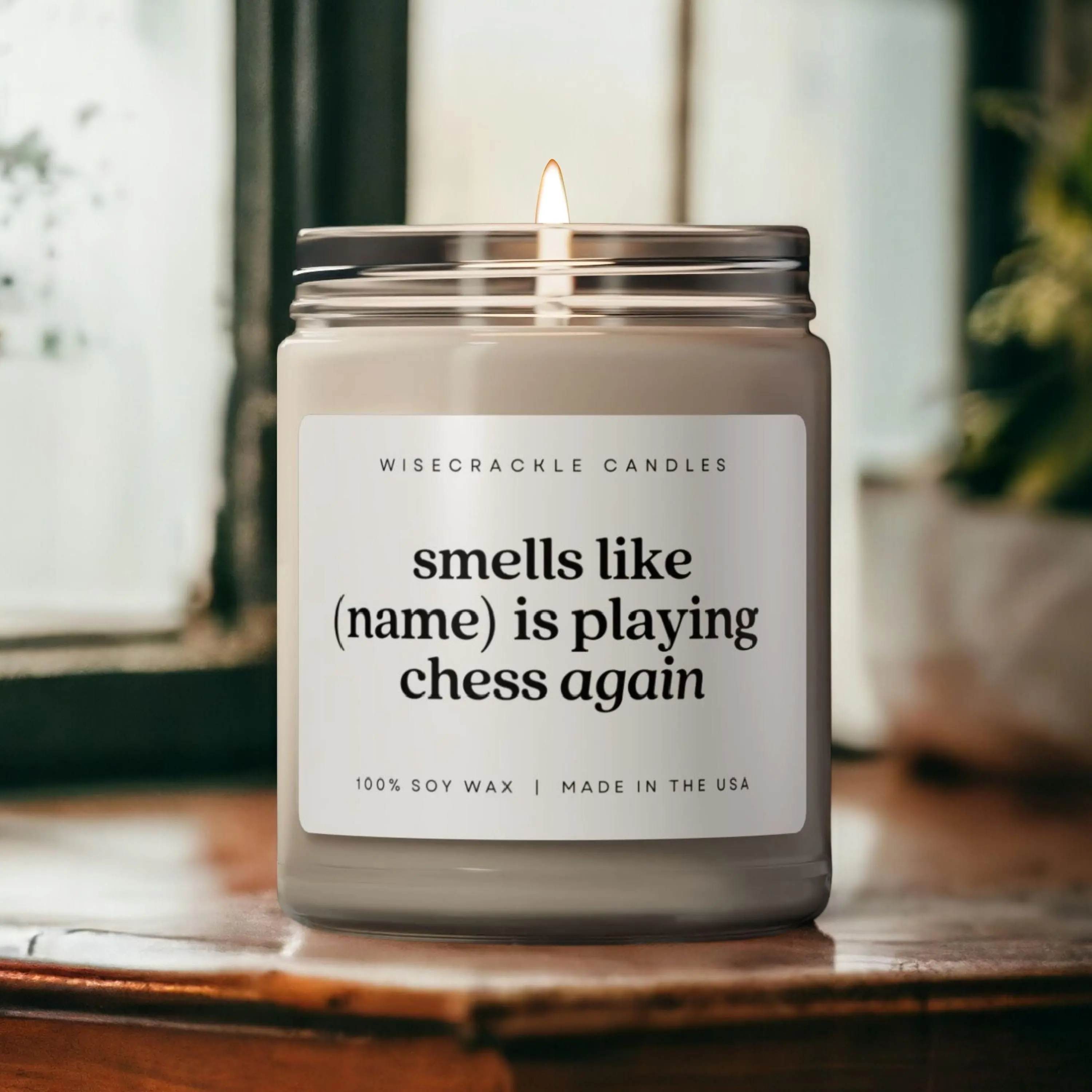 Personalized Chess Candle, Custom Gift for Chess Player, Funny Chess Gift, Christmas Gift for Chess Player, Chess Birthday Gift For Him