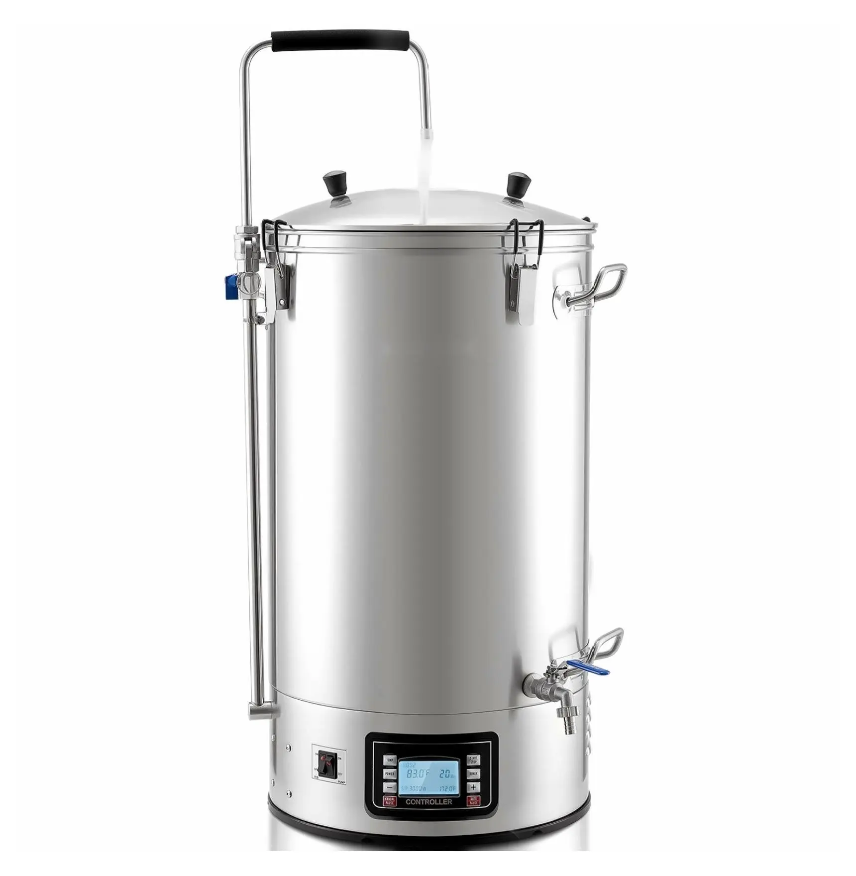 Beer Brewing Kit 16 Gal/60L All-in-One Homebrew System with Wort Chiller & Pump Default