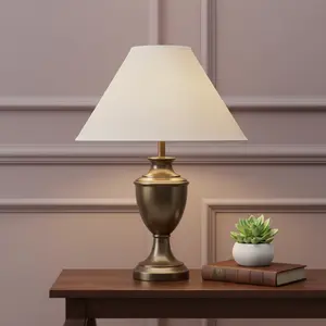 HomeRoots 654744 Kraft Paper Plain Empire Lamp Shade - Spider - Light Brown