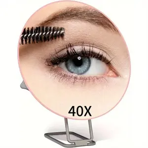 40x Magnification Makeup Mirror with Tweezers, 360° Rotatable Handle Mirror, Portable Magnifying Mirror Set for Handheld, Desktop, Wall Use, Travel Hand Mirrors