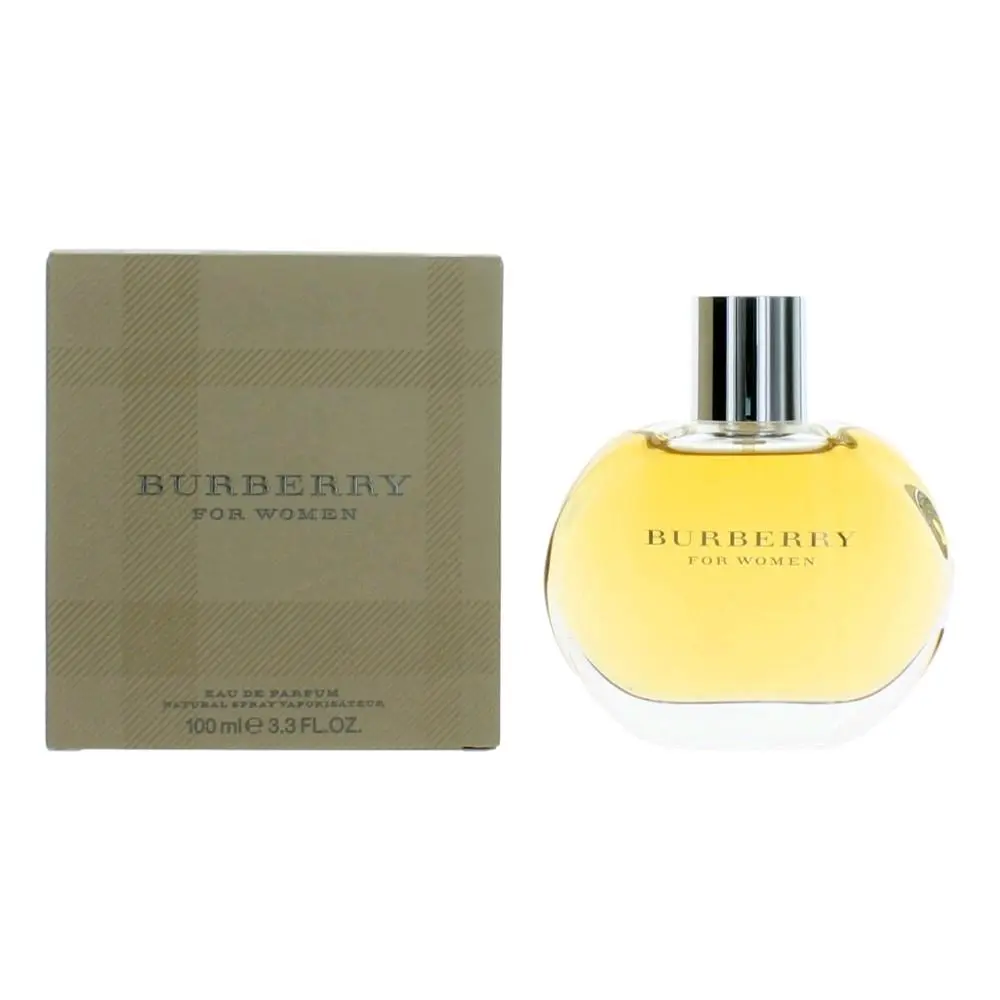 BURBERRY Classic Eau de Parfum for Women - 100ml/3.3 oz Natural Spray, Refined Timeless Fragrance with Iconic Check