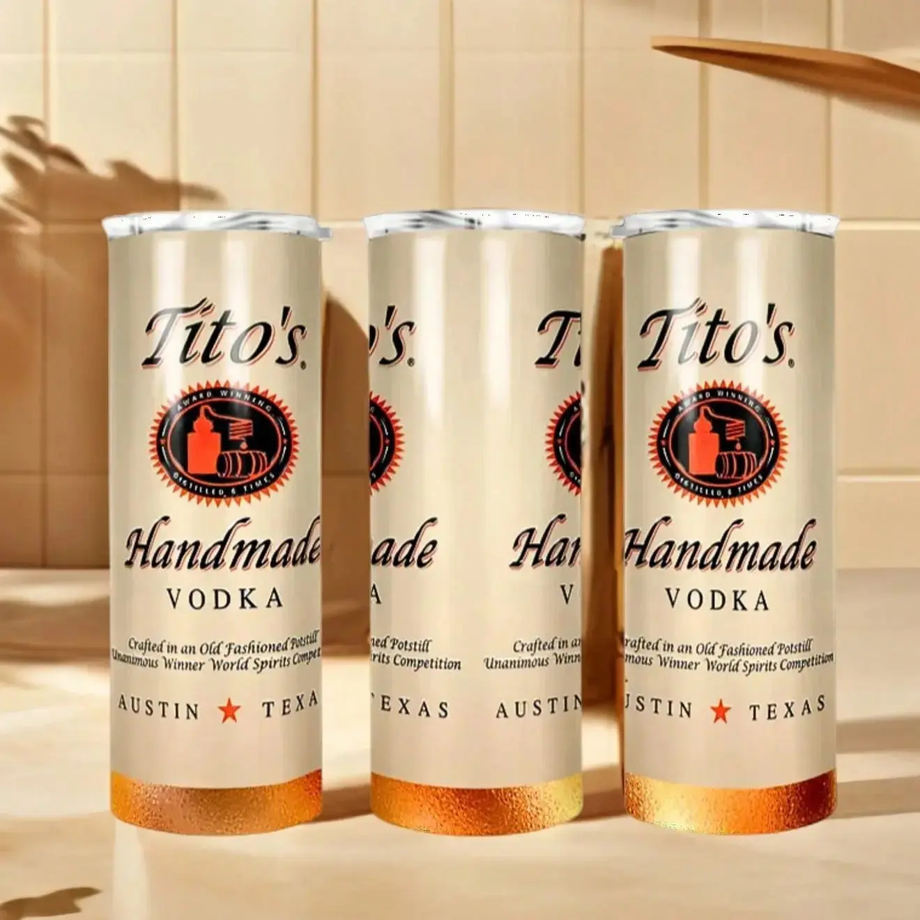 Tito's Inspired 20oz Stainless Steel Insulated Cup, Elegant Drinkware